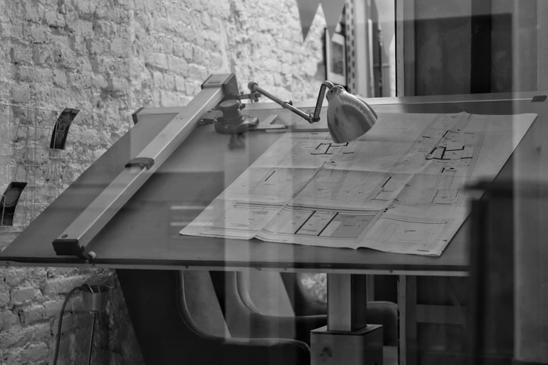 An architect's drafting table.